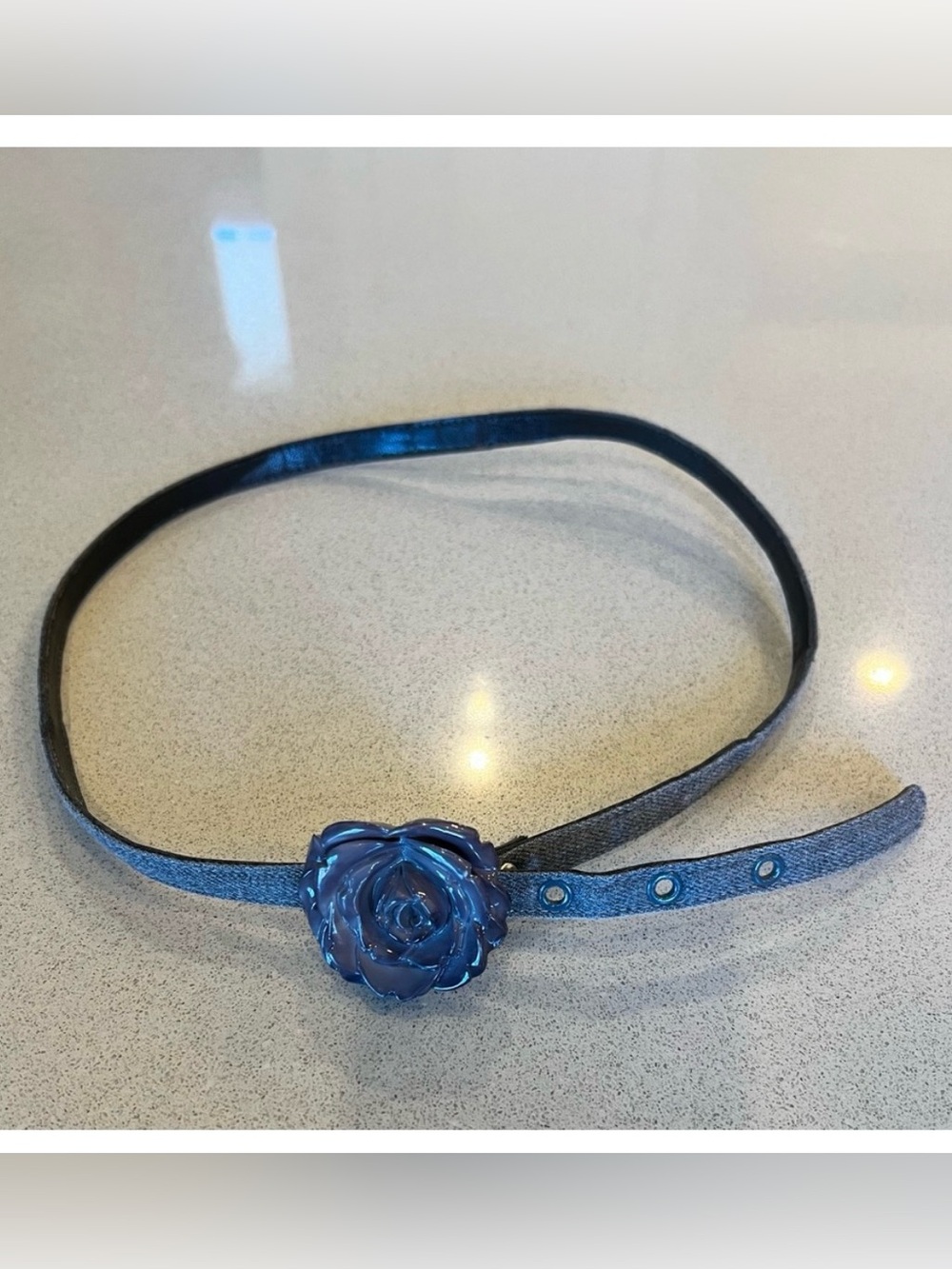 Vintage Gray Rose Women's Belt SZ Small